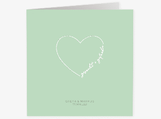 Klick: Details zu Hochzeitseinladung "Lebenstraum" anzeigen Hochzeitseinladung Lebenstraum quadr. Klappkarte mint