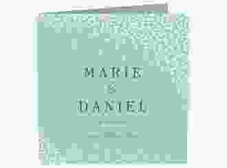 Hochzeitseinladung Glitter quadr. Klappkarte mint