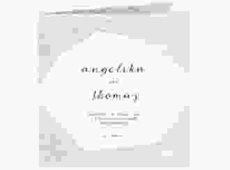 Hochzeitseinladung Asymmetry quadr. Klappkarte grau