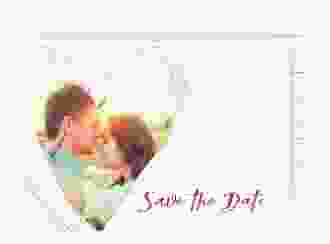 Save the Date-Postkarte Liebe A6 Postkarte pink