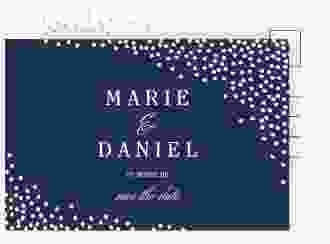 Save the Date-Postkarte Glitter A6 Postkarte blau