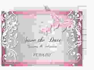 Save the Date-Postkarte Toulouse A6 Postkarte rosa