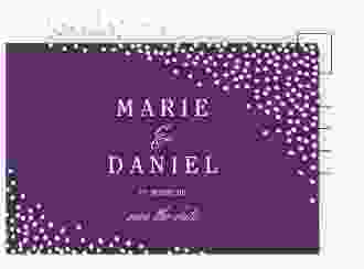 Save the Date-Postkarte Glitter A6 Postkarte lila