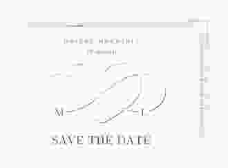 Save the Date-Postkarte Infinity A6 Postkarte blau