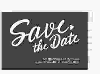Save the Date-Postkarte Glam A6 Postkarte blau
