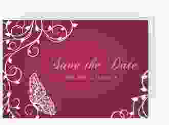 Save the Date-Postkarte "Eternity" DIN A6 Postkarte pink