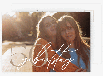 Save the Date-Postkarte Geburtstag Ehrentag A6 Postkarte gold veredelt