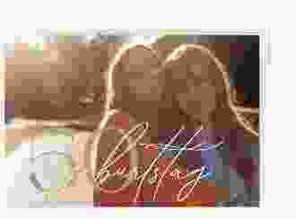 Save the Date-Postkarte Geburtstag Ehrentag A6 Postkarte gold veredelt