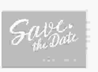 Save the Date-Postkarte Glam A6 Postkarte grau