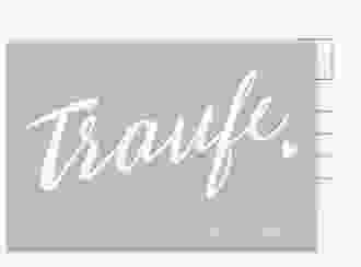 Save the Date-Postkarte Traufe A6 Postkarte grau