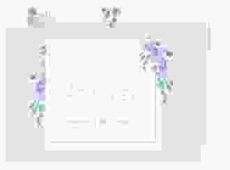 Save the Date-Postkarte Blauregen A6 Postkarte blau mit Wisteria-Blüten