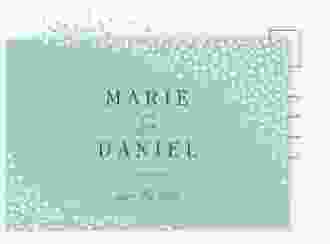 Save the Date-Postkarte Glitter A6 Postkarte mint
