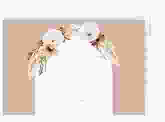 Save the Date-Postkarte Blumenbogen A6 Postkarte rosa