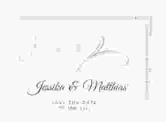 Save the Date-Postkarte Envie A6 Postkarte lila