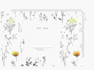Antwortkarte Hochzeit Blumenwiese A6 Postkarte bunt