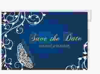 Save the Date-Postkarte Eternity A6 Postkarte blau
