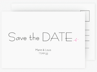Klick: Details zu Save the Date-Postkarte "Twohearts" anzeigen Save the Date-Postkarte Twohearts A6 Postkarte pink