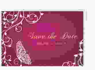 Save the Date-Postkarte Eternity A6 Postkarte pink