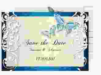 Save the Date-Postkarte Toulouse A6 Postkarte blau