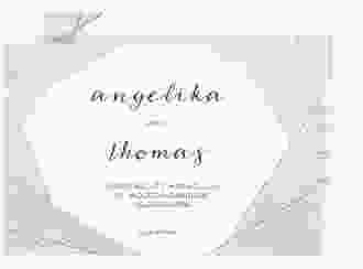 Save the Date-Postkarte Asymmetry A6 Postkarte grau