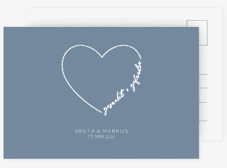 Klick: Details zu Save the Date-Postkarte "Lebenstraum" anzeigen Save the Date-Postkarte Lebenstraum A6 Postkarte blau