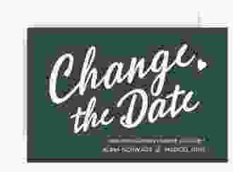 Change the Date-Karte Glam A6 Karte quer blau