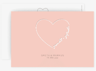 Klick: Details zu Save the Date-Karte "Lebenstraum" anzeigen Save the Date-Karte Lebenstraum A6 Karte quer rosa