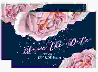 Save the Date-Karte Cherie A6 Karte quer rosa