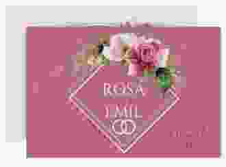 Save the Date-Karte Rosenbogen A6 Karte quer rosa