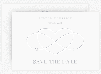 Klick: Details zu Save the Date-Karte "Infinity" anzeigen Save the Date-Karte Infinity A6 Karte quer grau