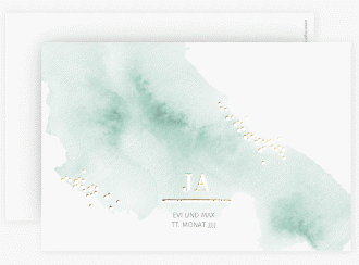 Save the Date-Karte Pastell A6 Karte quer mint