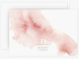 Save the Date-Karte Pastell A6 Karte quer rosa
