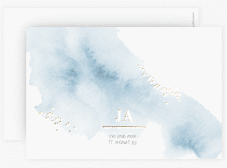 Save the Date-Karte Pastell A6 Karte quer blau