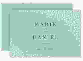 Save the Date-Karte Glitter A6 Karte quer mint