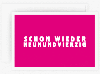 Einladung 50. Geburtstag Gag A6 Karte quer pink