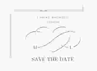 Save the Date-Karte Infinity A6 Karte quer blau