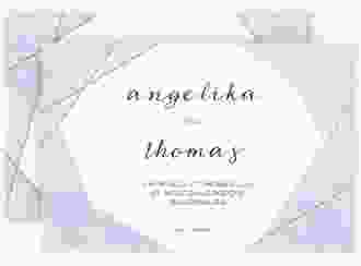 Save the Date-Karte Asymmetry A6 Karte quer blau