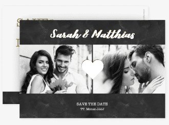 Klick: Details zu Save the Date-Karte "Sparkly" anzeigen Save the Date-Karte Sparkly A6 Karte quer gold