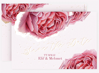 Klick: Details zu Save the Date-Karte "Cherie" anzeigen Save the Date-Karte Cherie A6 Karte quer rosa