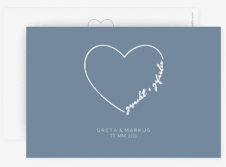 Klick: Details zu Save the Date-Karte "Lebenstraum" anzeigen Save the Date-Karte Lebenstraum A6 Karte quer blau