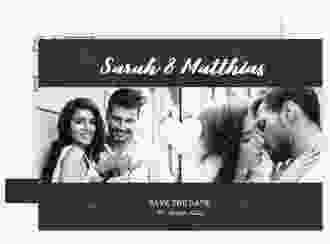 Save the Date-Karte Sparkly A6 Karte quer gold