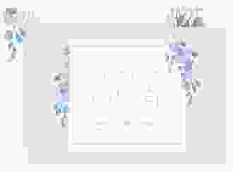 Save the Date-Karte Blauregen A6 Karte quer blau mit Wisteria-Blüten
