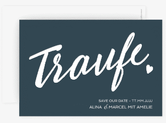 Klick: Details zu Save the Date-Karte "Traufe" anzeigen Save the Date-Karte Traufe A6 Karte quer blau
