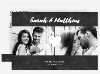 Klick: Details zu Save the Date-Karte "Sparkly" anzeigen Save the Date-Karte Sparkly A6 Karte quer lila