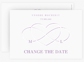 Klick: Details zu Change the Date-Karte "Infinity" anzeigen Change the Date-Karte Infinity A6 Karte quer lila