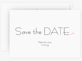 Klick: Details zu Save the Date-Karte Hochzeit "Twohearts" anzeigen Save the Date-Karte Hochzeit Twohearts A6 Karte quer pink
