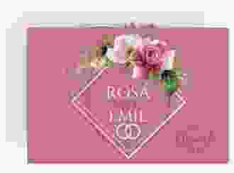 Save the Date-Karte Rosenbogen A6 Karte quer rosa