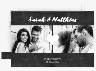 Klick: Details zu Save the Date-Karte "Sparkly" anzeigen Save the Date-Karte Sparkly A6 Karte quer grau
