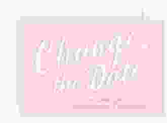 Change the Date-Karte Glam A6 Karte quer rosa