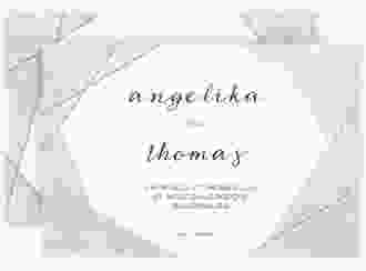 Save the Date-Karte Asymmetry A6 Karte quer grau
